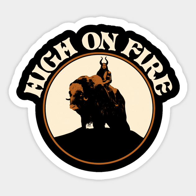 MUSK OX RIDER. Sticker by Mey X Prints